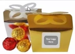 Branded Candy Canes In Bow Box