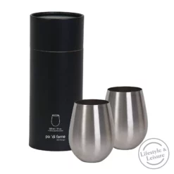 Alonso Stainless Steel Wine Glass Sets