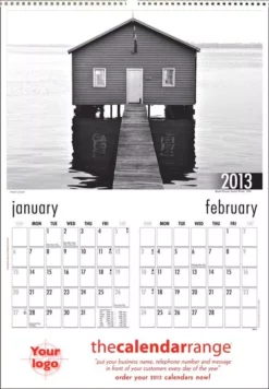 Branded Black And White Wall Calendar