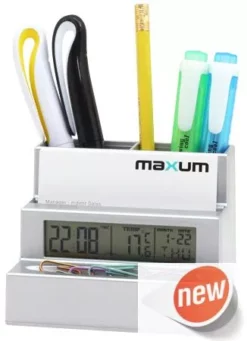 Customised Digital Clock Desk Caddy