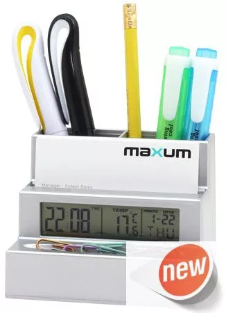 Customised Digital Clock Desk Caddy 1 Customised Digital Clock Desk Caddy
